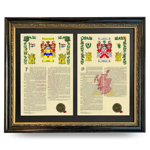 Double Armorial History Framed - Heirloom
