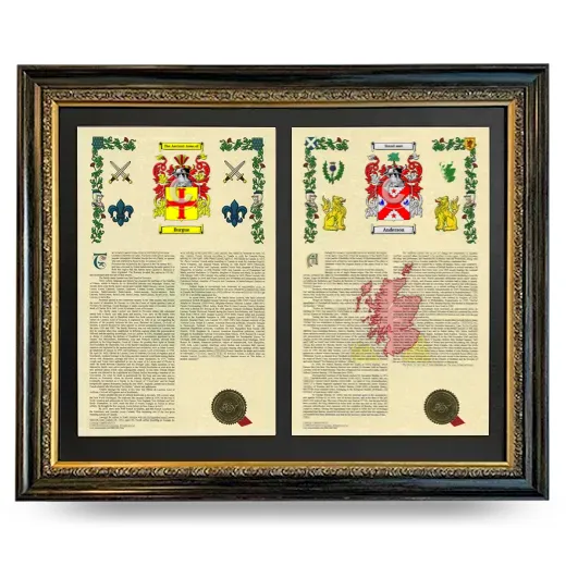 Double Armorial History Framed - Heirloom