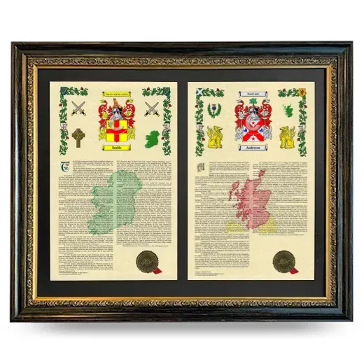 Double Armorial History Framed - Heirloom
