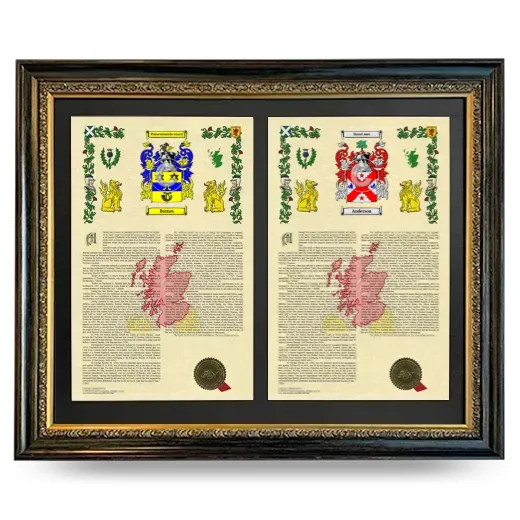 Double Armorial History Framed - Heirloom