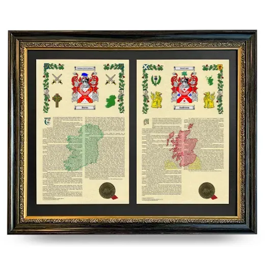 Double Armorial History Framed - Heirloom
