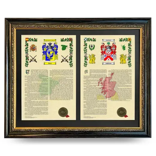 Double Armorial History Framed - Heirloom