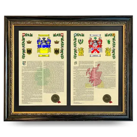 Double Armorial History Framed - Heirloom