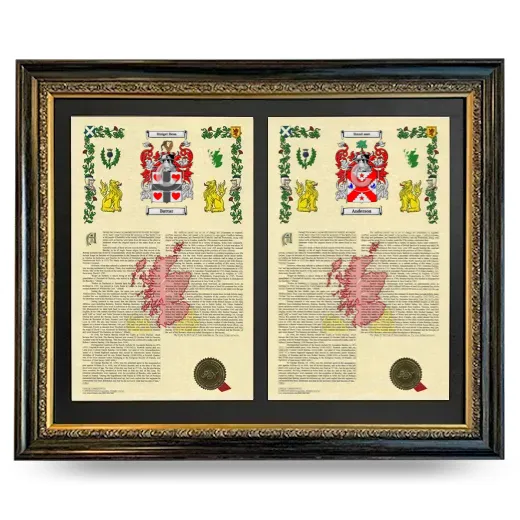 Double Armorial History Framed - Heirloom