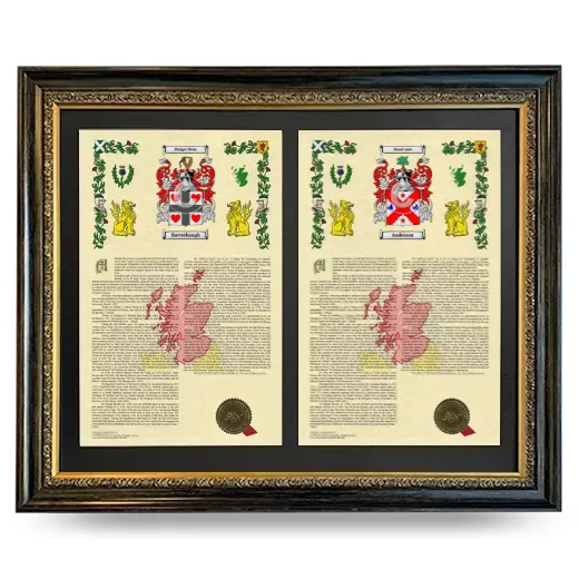 Double Armorial History Framed - Heirloom
