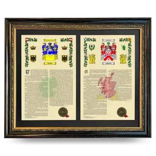 Double Armorial History Framed - Heirloom