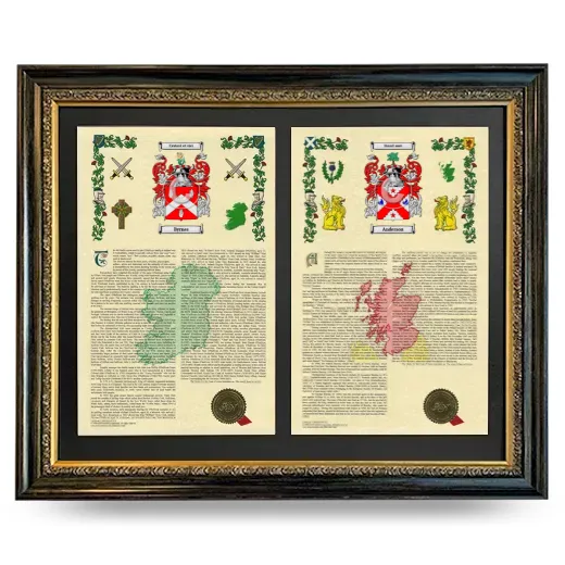 Double Armorial History Framed - Heirloom