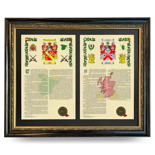 Double Armorial History Framed - Heirloom