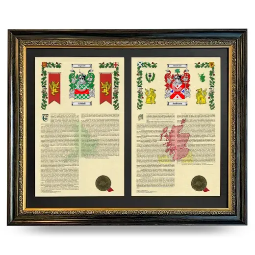 Double Armorial History Framed - Heirloom