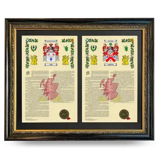 Double Armorial History Framed - Heirloom