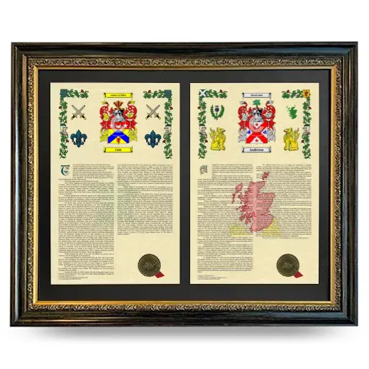 Double Armorial History Framed - Heirloom