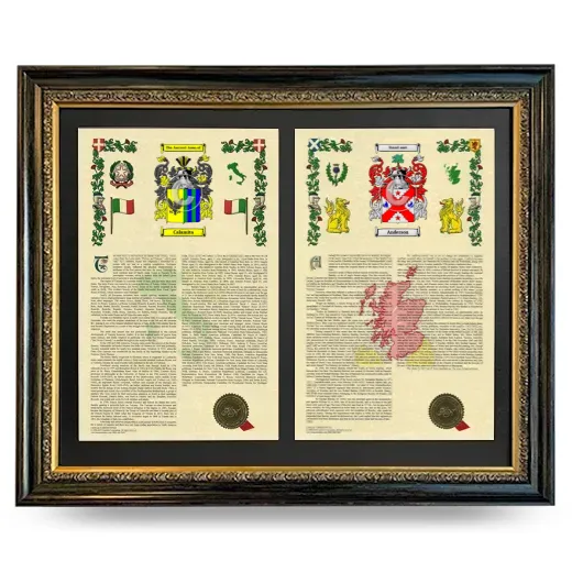 Double Armorial History Framed - Heirloom