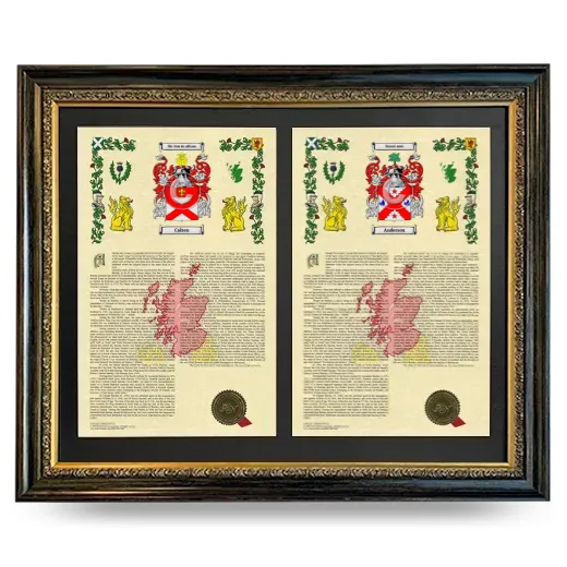 Double Armorial History Framed - Heirloom