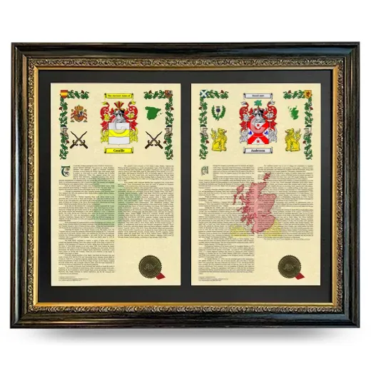 Double Armorial History Framed - Heirloom