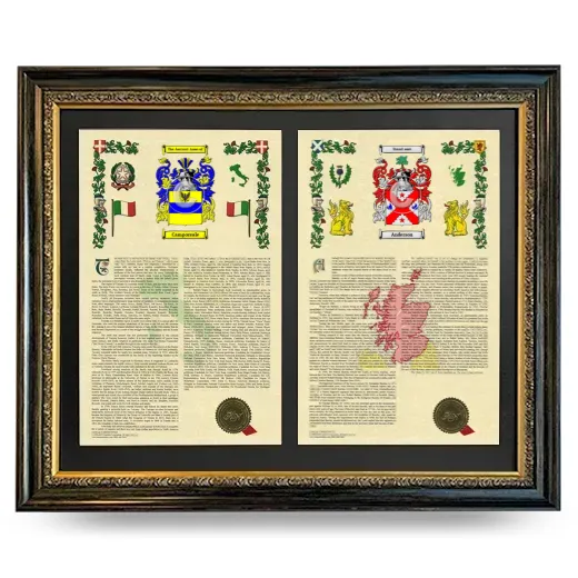 Double Armorial History Framed - Heirloom