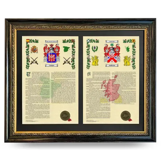 Double Armorial History Framed - Heirloom