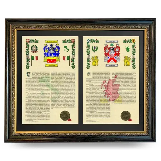 Double Armorial History Framed - Heirloom