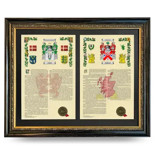 Double Armorial History Framed - Heirloom