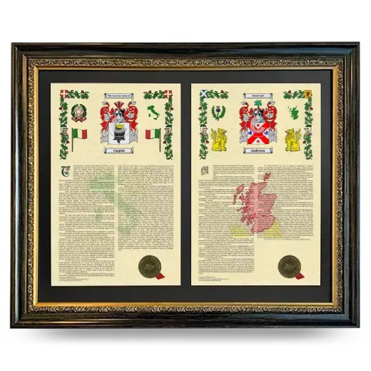 Double Armorial History Framed - Heirloom