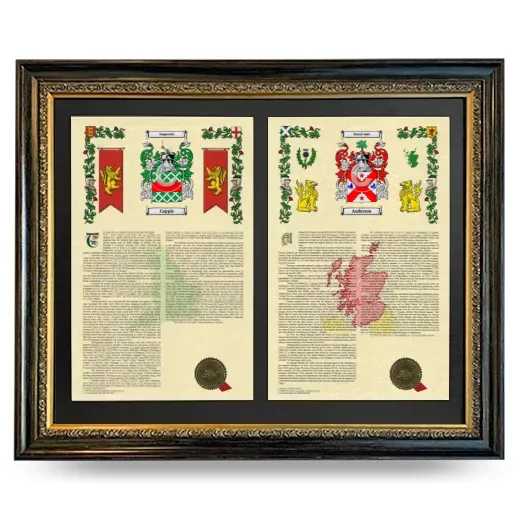 Double Armorial History Framed - Heirloom