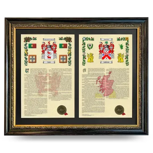 Double Armorial History Framed - Heirloom