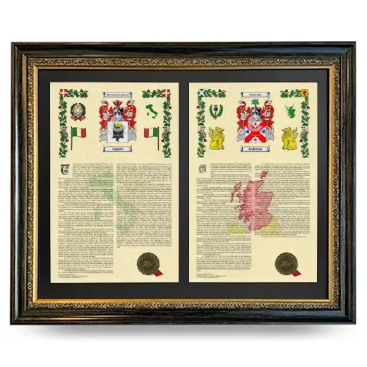 Double Armorial History Framed - Heirloom