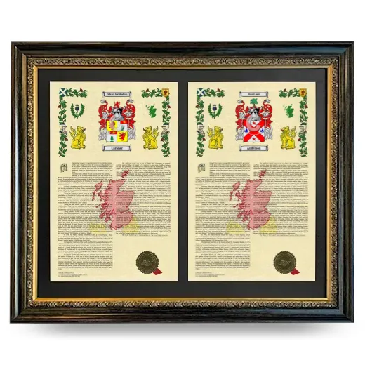 Double Armorial History Framed - Heirloom