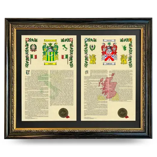 Double Armorial History Framed - Heirloom