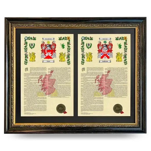 Double Armorial History Framed - Heirloom
