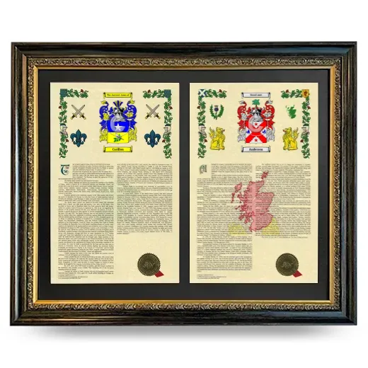 Double Armorial History Framed - Heirloom