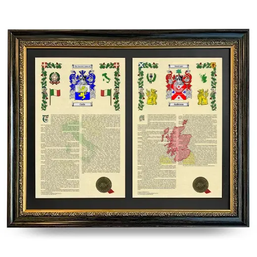 Double Armorial History Framed - Heirloom
