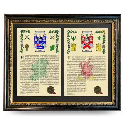 Double Armorial History Framed - Heirloom