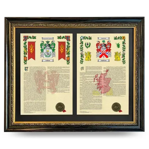 Double Armorial History Framed - Heirloom