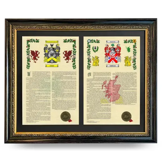 Double Armorial History Framed - Heirloom