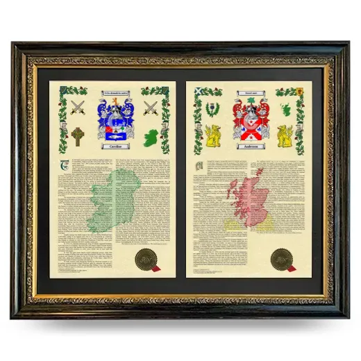 Double Armorial History Framed - Heirloom