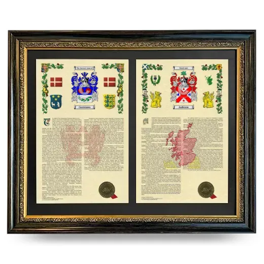 Double Armorial History Framed - Heirloom