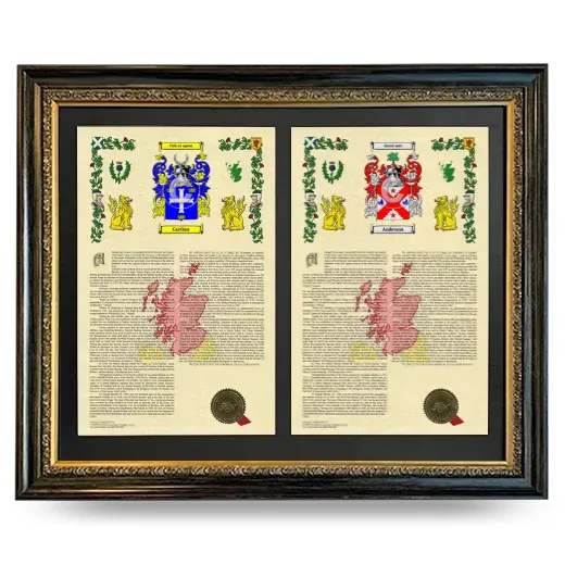 Double Armorial History Framed - Heirloom