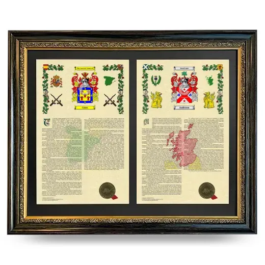 Double Armorial History Framed - Heirloom