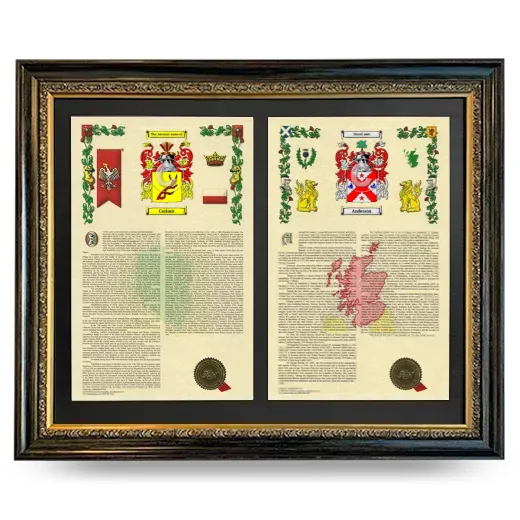 Double Armorial History Framed - Heirloom