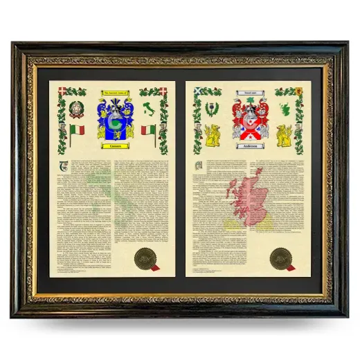 Double Armorial History Framed - Heirloom