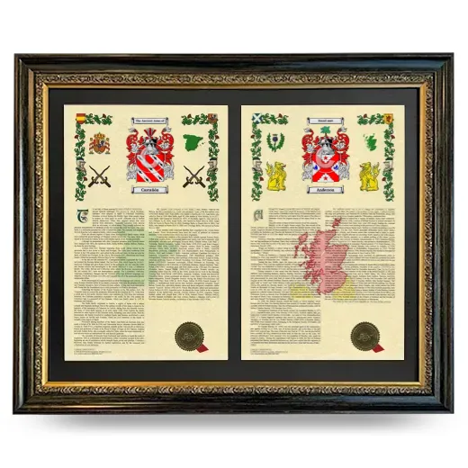 Double Armorial History Framed - Heirloom