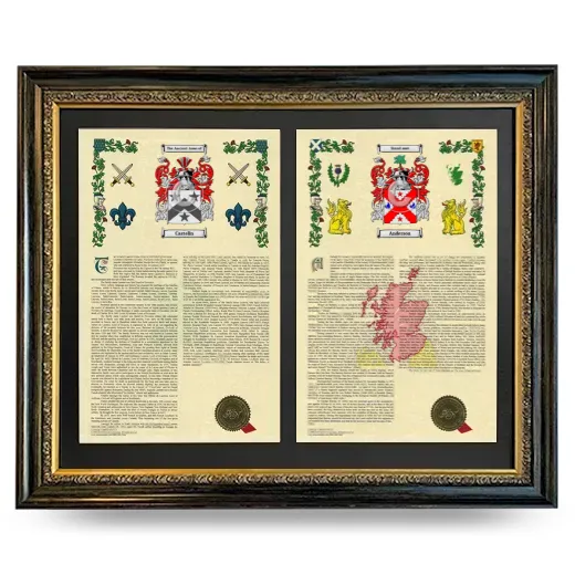 Double Armorial History Framed - Heirloom