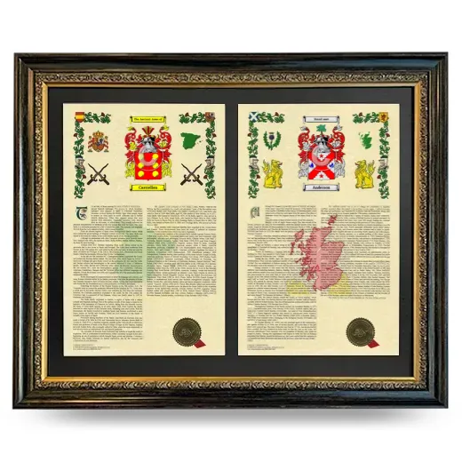 Double Armorial History Framed - Heirloom