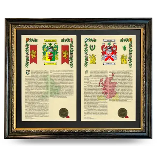 Double Armorial History Framed - Heirloom