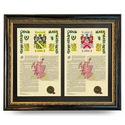 Double Armorial History Framed - Heirloom