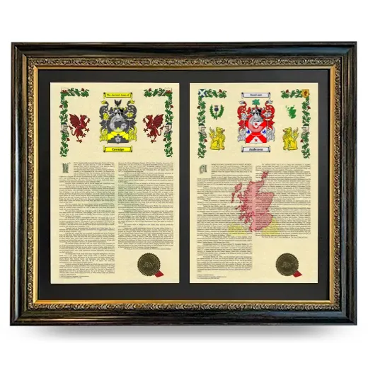 Double Armorial History Framed - Heirloom