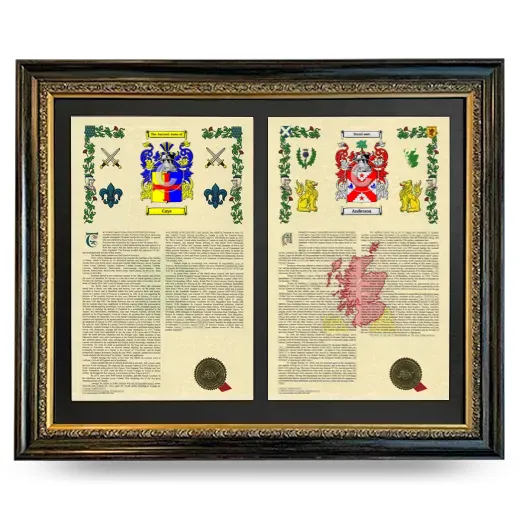 Double Armorial History Framed - Heirloom