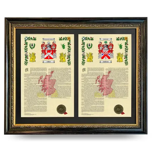 Double Armorial History Framed - Heirloom