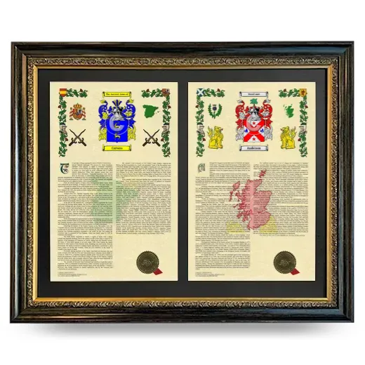 Double Armorial History Framed - Heirloom