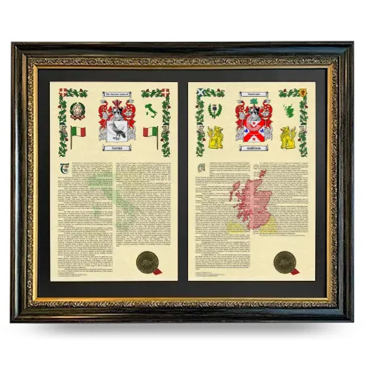 Double Armorial History Framed - Heirloom